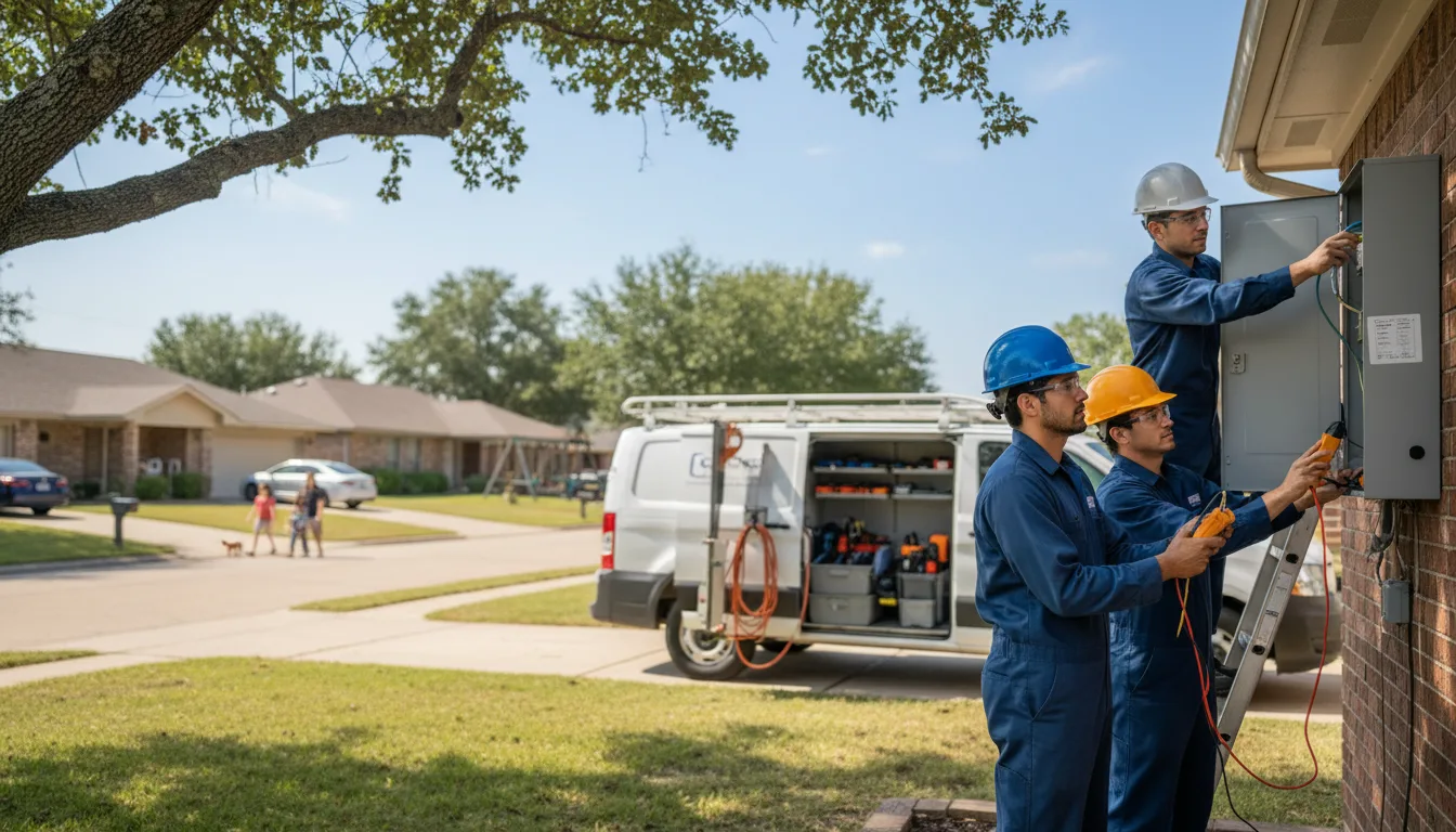 Certified electrician providing emergency electrical services in Faucett, MO